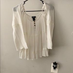 Cream off the shoulder blouse